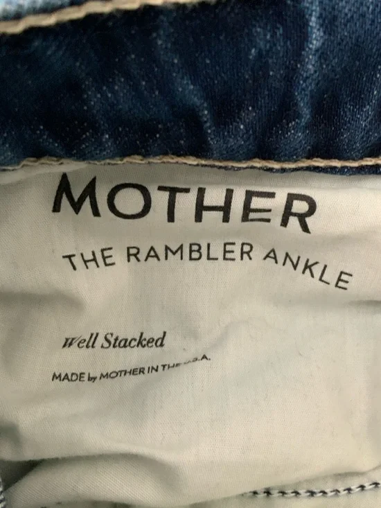 MOTHER SUPERIOR Jeans Rambler Ankle Well Stacked Blue Size 26 - Picture 14 of 15